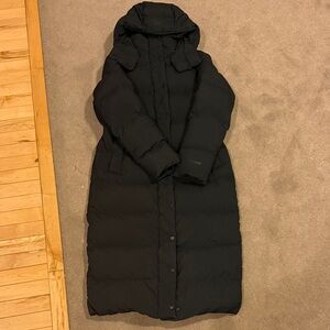 Lululemon Black Long Puffer Coat